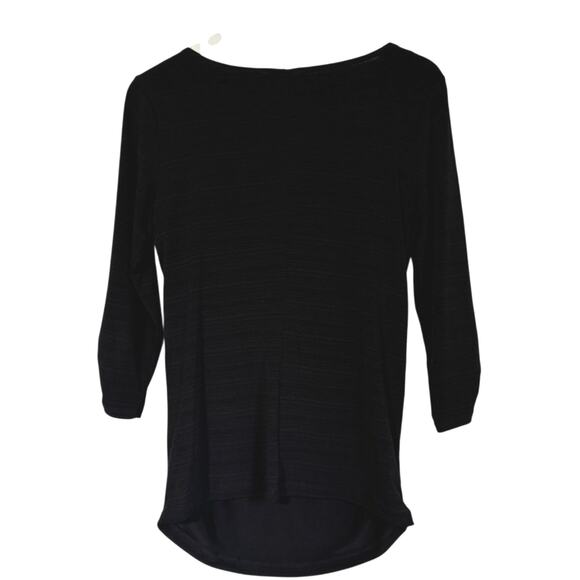 AB Studio Womens Beaded Scoop Neckline 3/4 Sleeve Shirt Size Medium - Picture 3 of 9